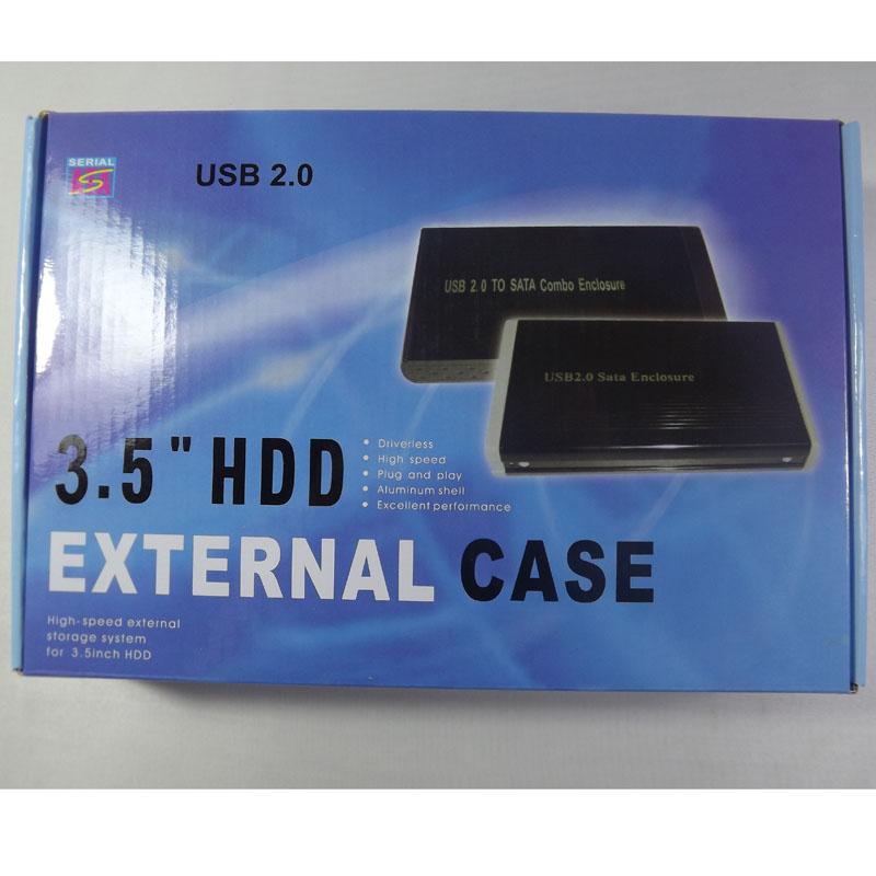 3.5 IDE HDD enclosure Support HDD up to 1.5TB with 12V 5V 2A big AC Adapter 